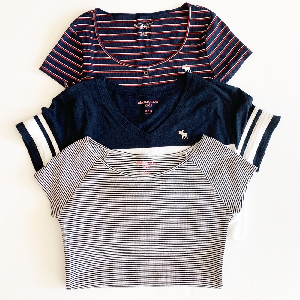 abercrombie kids Girls Tee Shirts / Set of 3